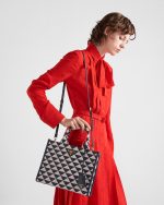 Small Prada Symbole Embroidered Fabric Handbag - Image 7